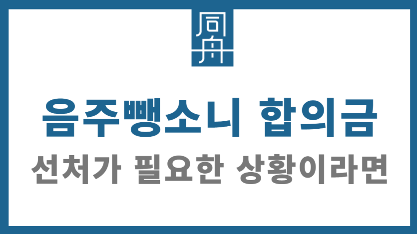 음주뺑소니 합의금