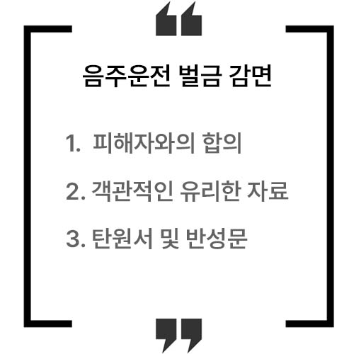 음주운전벌금감면하는법