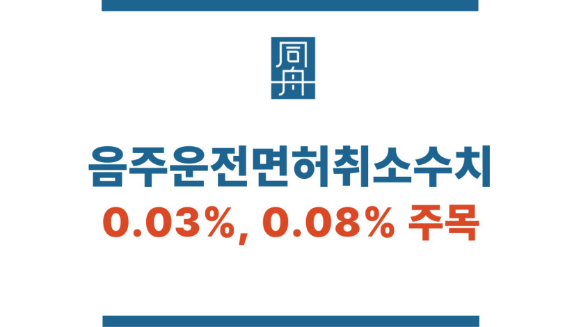 음주운전면허취소수치