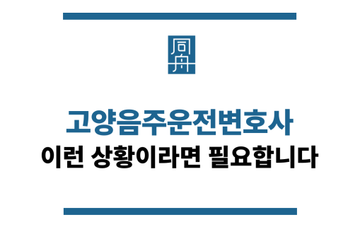 고양음주운전변호사