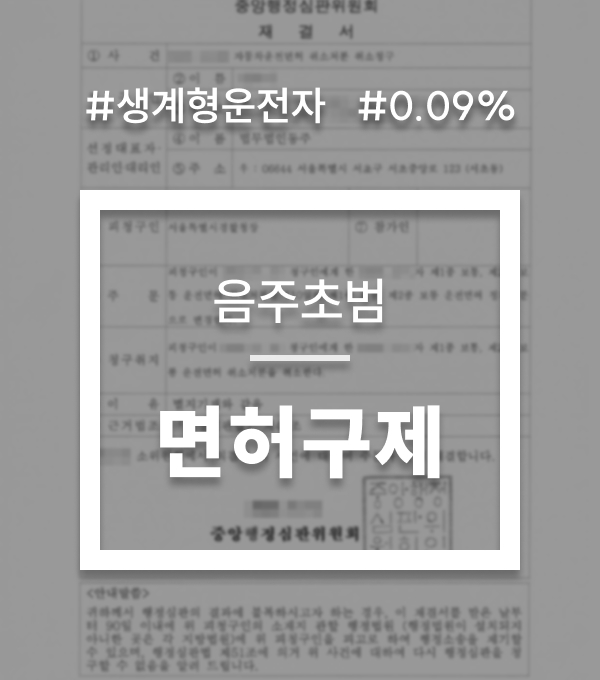 음주면허취소수치