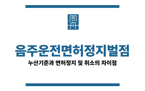 음주운전면허정지벌점
