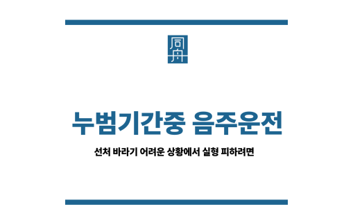 누범기간중 음주운전