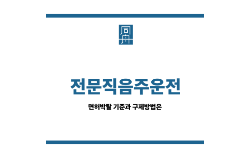 전문직음주운전