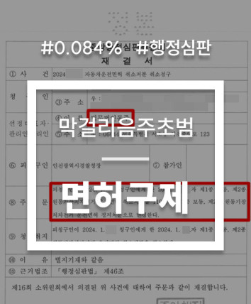 음주운전 행정심판 구제