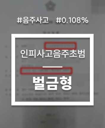 음주운전 사고 초범