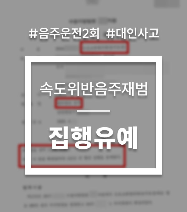 음주운전 속도위반