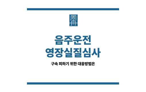 음주운전 영장실질심사