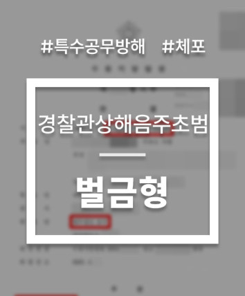음주운전 특수공무방해