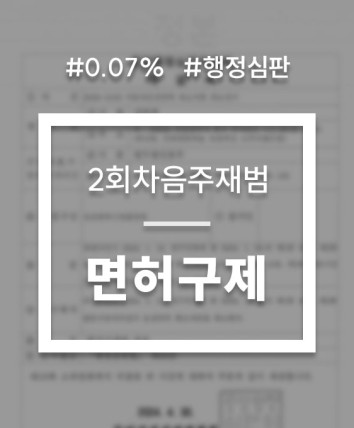 음주운전행정심판청구