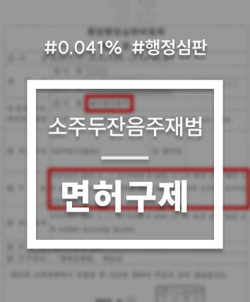 소주두잔 면허구제