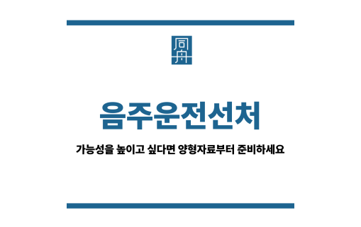음주운전선처
