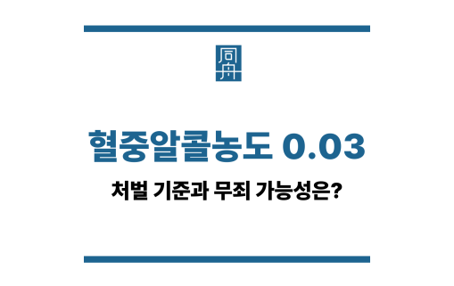 혈중알콜농도 0.03