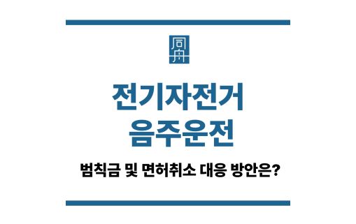 전기자전거 음주운전