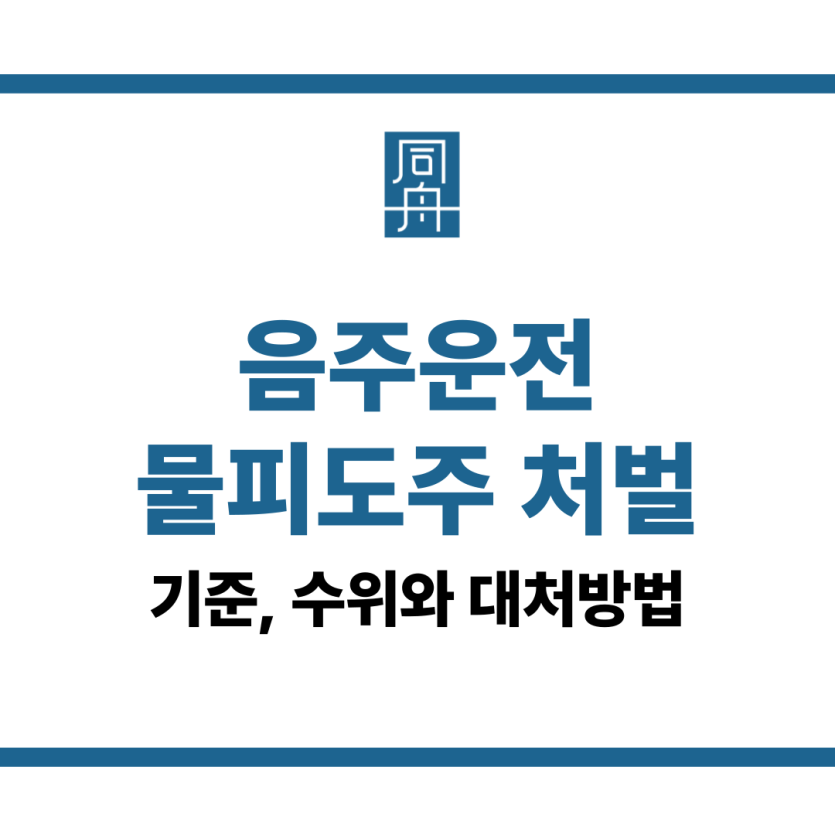 음주운전 물피도주 처벌