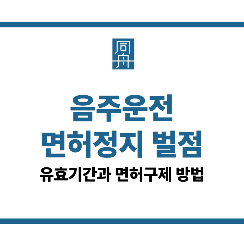 음주운전 면허정지 벌점