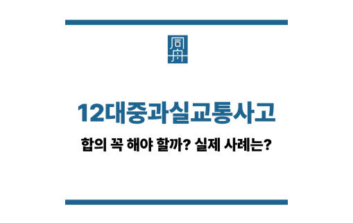 12대중과실교통사고