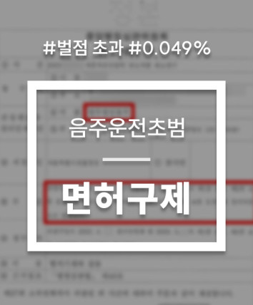 음주운전면허정지벌점