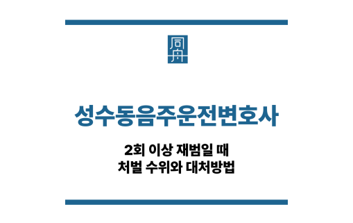 성수동음주운전변호사