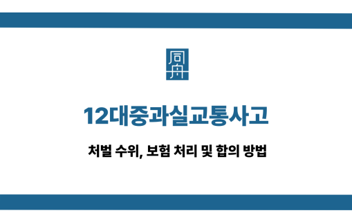 12대중과실교통사고