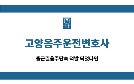 고양음주운전변호사