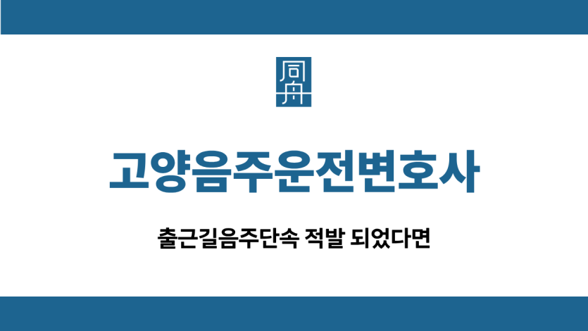 고양음주운전변호사