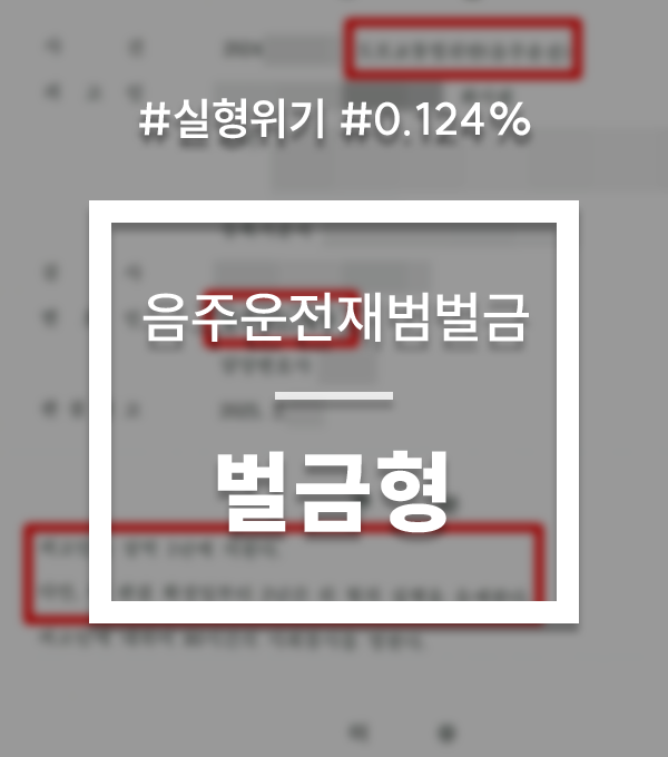 음주운전재범벌금 직장인 선처 벌금