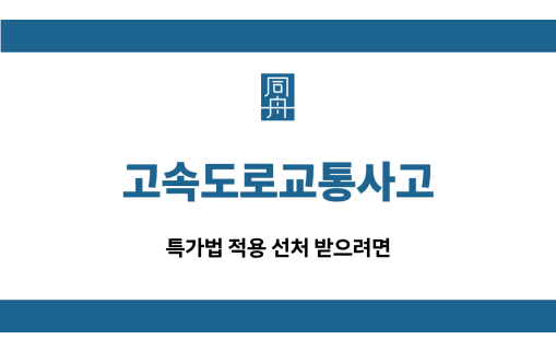 고속도로교통사고 특가법 선처