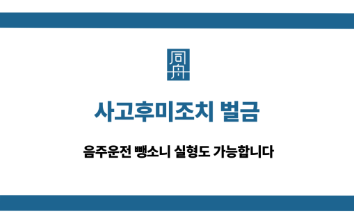 사고후미조치 벌금