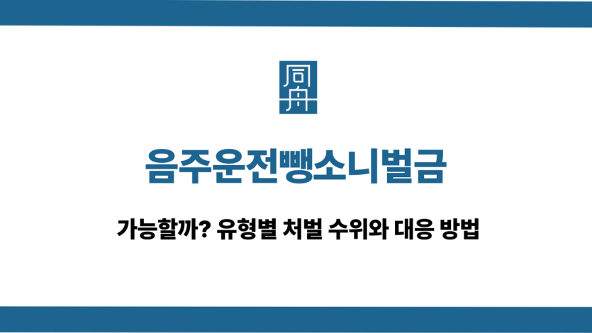 음주운전뺑소니벌금 선처 대응 방법