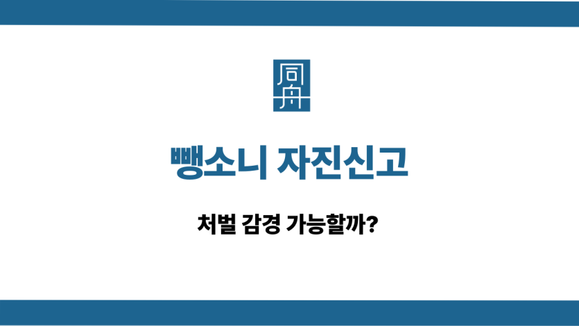뺑소니 자진신고 처벌 감경
