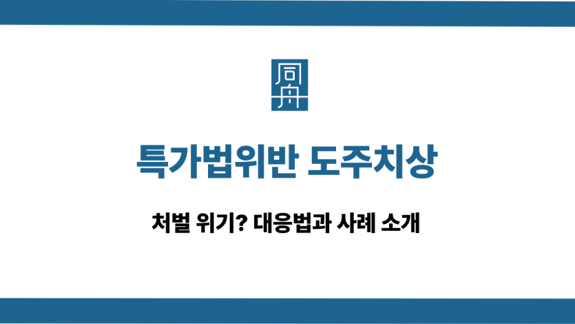 특가법위반 도주치상 대응 사례