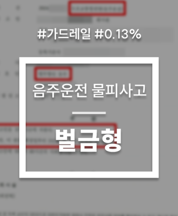 음주운전 물피사고 벌금 선처