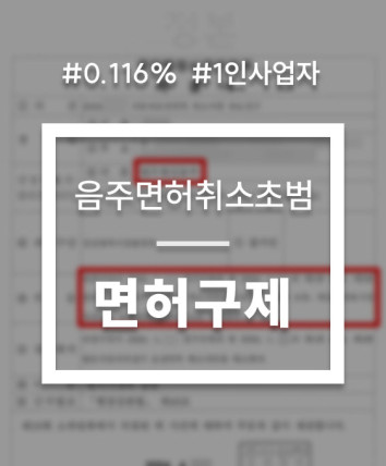 음주운전행정심판청구 면허정지 감경 사례