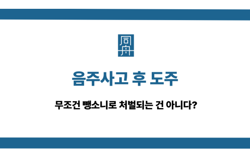 음주사고 후 도주 뺑소니
