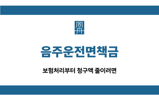 음주운전면책금 보험처리 줄이기