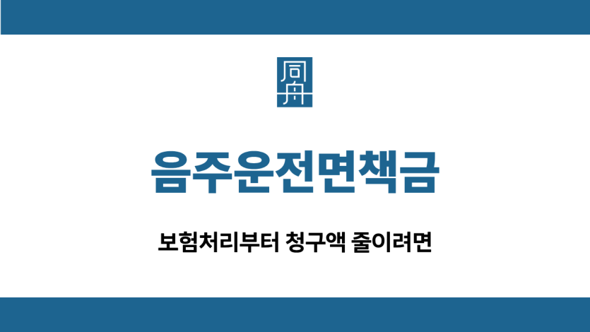 음주운전면책금 보험처리 줄이기