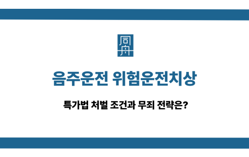 음주운전 위험운전치상 무죄 전략