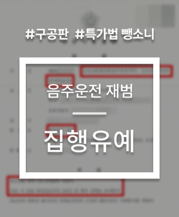 음주운전 구공판 특가법 뺑소니