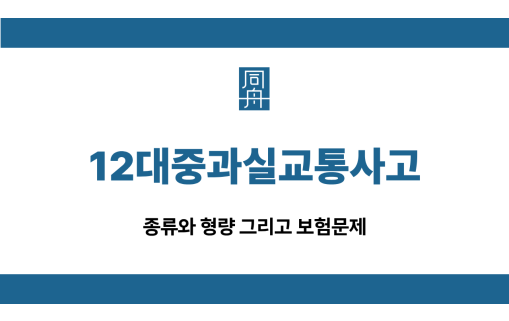 12대중과실교통사고 교통사고 보험