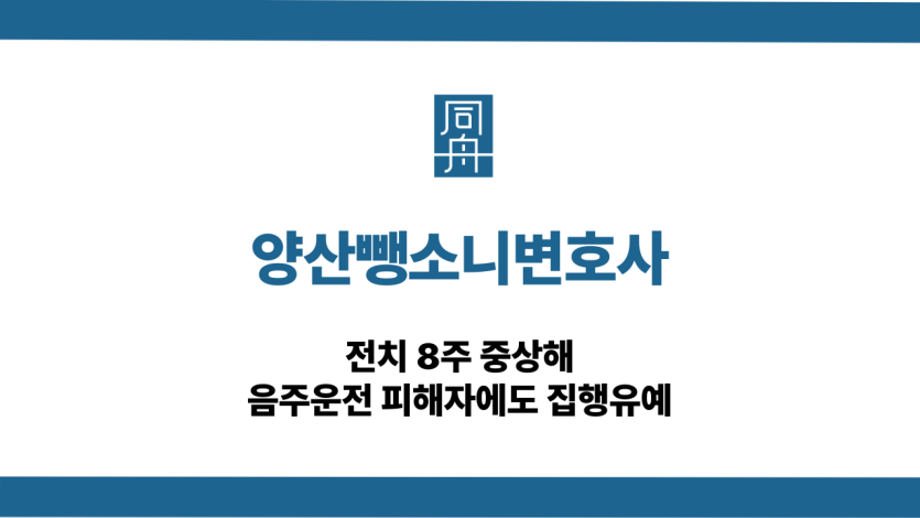 양산뺑소니변호사 중상해 음주운전 피해자 집행유예