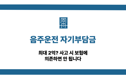 음주운전 자기부담금 최대 2억