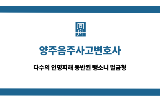 양주음주사고변호사 인명피해 뺑소니 벌금형
