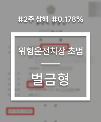 위험운전치상 무죄 및 벌금형 선처