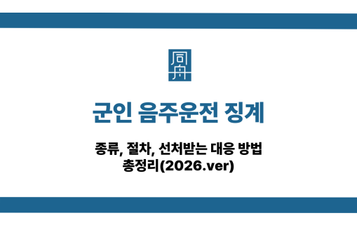 군인 음주운전 징계 종류, 절차 소개