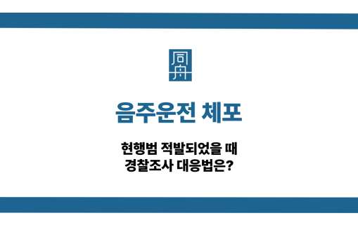 음주운전 체포 현행범 경찰조사 대응법