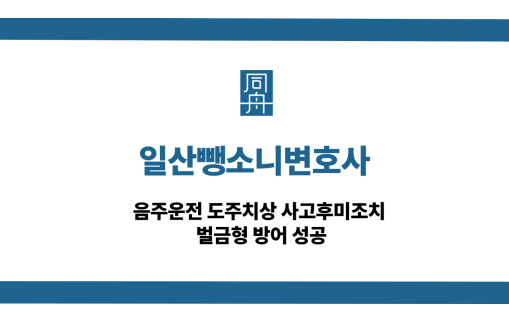 일산뺑소니변호사 사건 상담