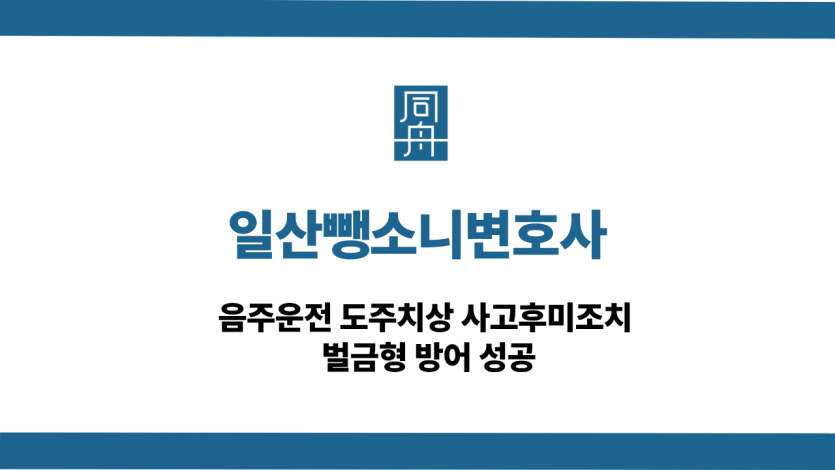 일산뺑소니변호사 사건 상담