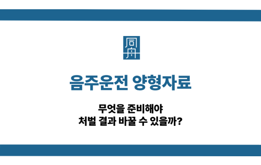 음주운전 양형자료 처벌 바꾸는 법