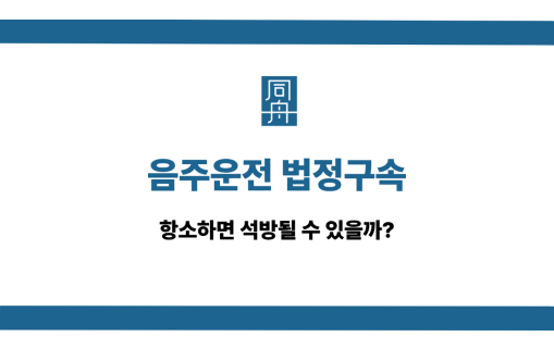 음주운전 법정구속 항소 석방